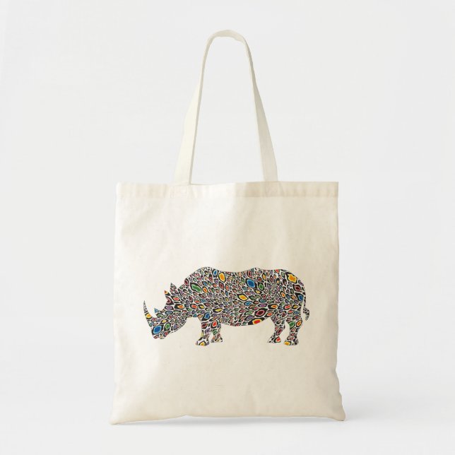 Rhinoceros-Cheetah Tote Bag (Front)