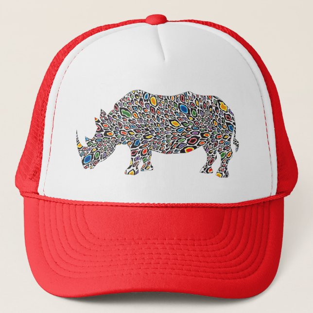 Rhinoceros-Cheetah Trucker Hat (Front)
