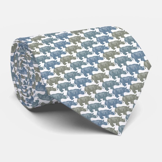 Rhinoceros Cravate Armani Grey (Roulé)