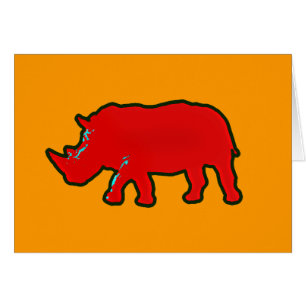 rhinocéros d'afrique rouge