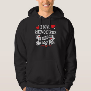 Rhinoceros Design - I Love Rhinoceros Hoodie