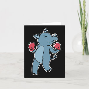 Rhinoceros Does Boxing Card