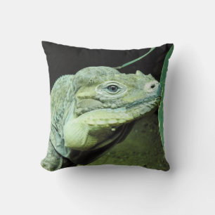 Rhinoceros Iguana Throw Pillow