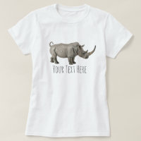 Rhinoceros Illustration Rhino Custom Message