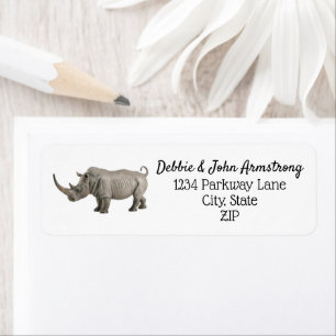 Rhinoceros Illustration Rhino Return Address