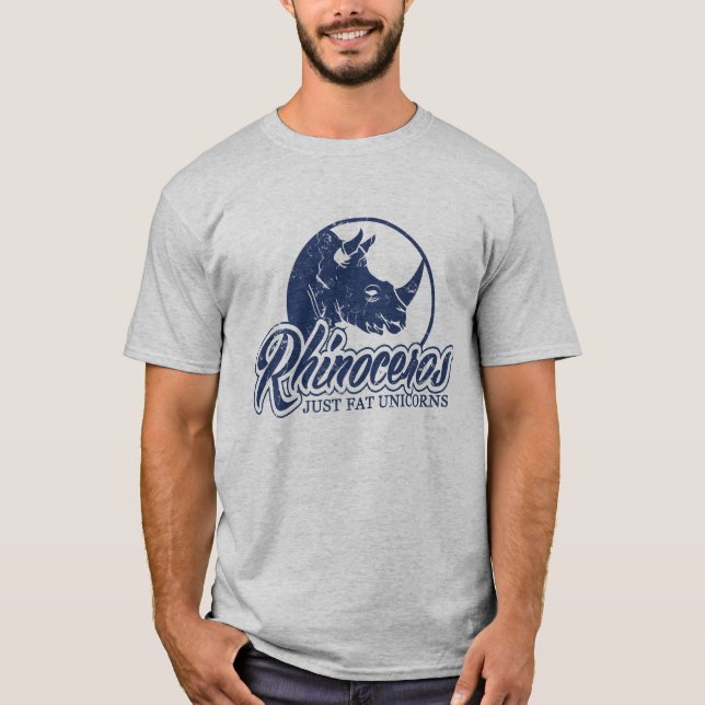 Rhinoceros Just Fat Unicorns T-Shirt (Front)