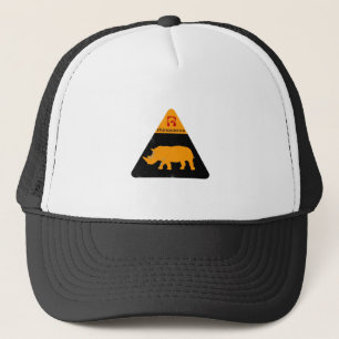 rhinoceros label trucker hat
