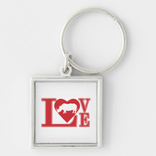 Rhinoceros Love Keychain