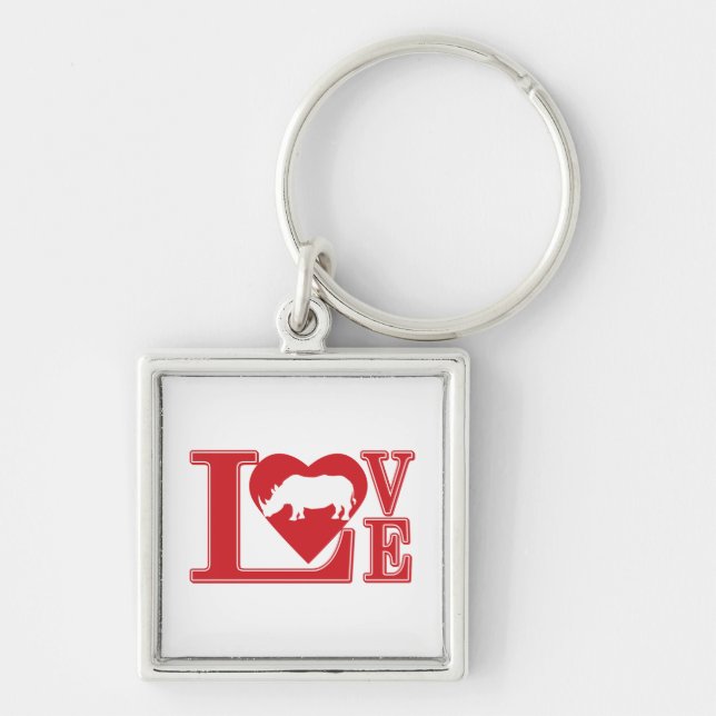 Rhinoceros Love Keychain (Front)