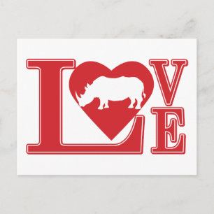 Rhinoceros Love Postcard