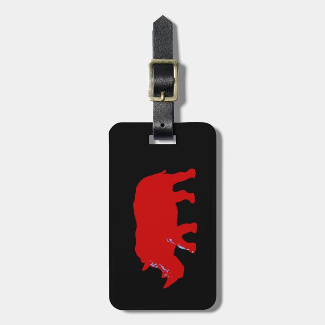 Rhinoceros Luggage Tag (Front Vertical)