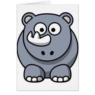 Rhinocéros mignon de bande dessinée