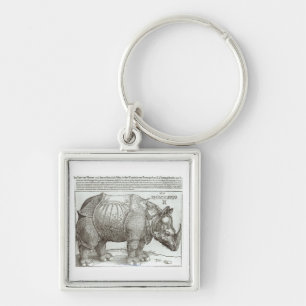 Rhinoceros, print given to Maximilian I (1459-1519 Keychain