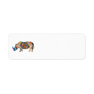 Rhinoceros Psychedelic Zebra Pattern