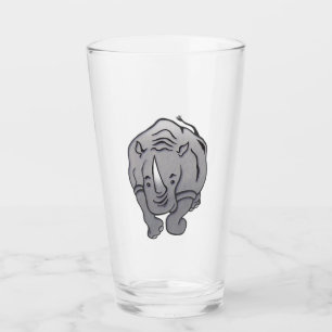 Rhinoceros Rhino Chubby Unicorn Glass