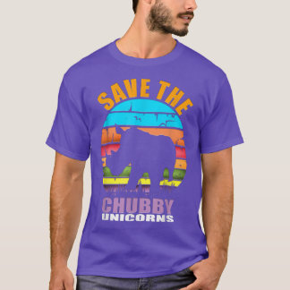 Rhinoceros Rhinos Are Chubby Unicorns Funny Saying T-Shirt
