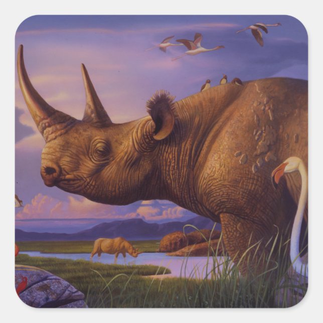 Rhinoceros Sticker (Front)