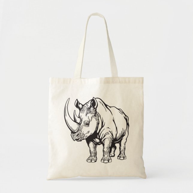 rhinoceros tote bag (Front)
