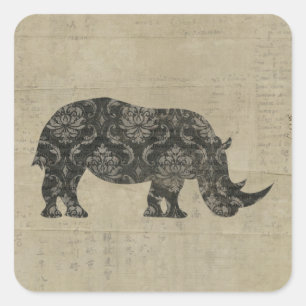 Rhinoceroses Silhouette Sticker