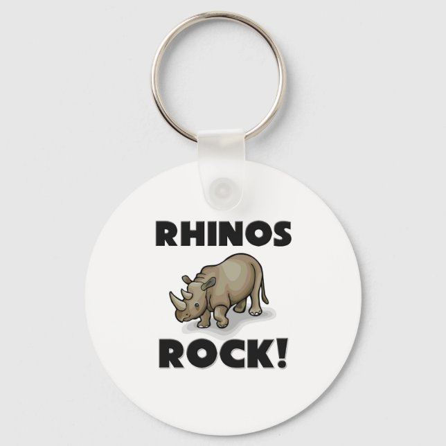 Rhinos Rock Keychain (Front)