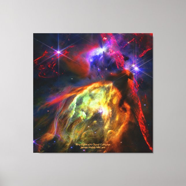 Rho Ophiuchi Cloud Complex - James Webb NIRCam Canvas Print (Front)