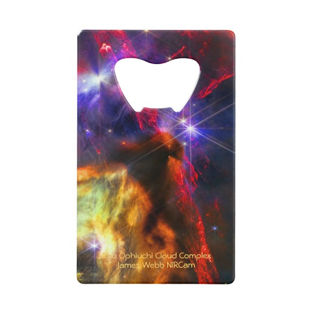 Rho Ophiuchi Cloud Complex - James Webb NIRCam Credit Card Bottle Opener (Front)