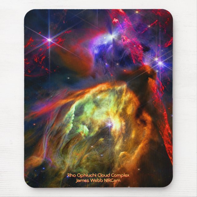 Rho Ophiuchi Cloud Complex - James Webb NIRCam Mouse Pad (Front)