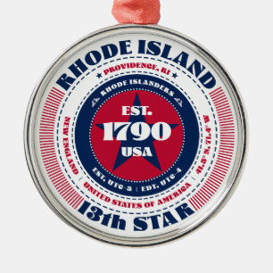 Rhode Island 13e ornement de Noël d'état