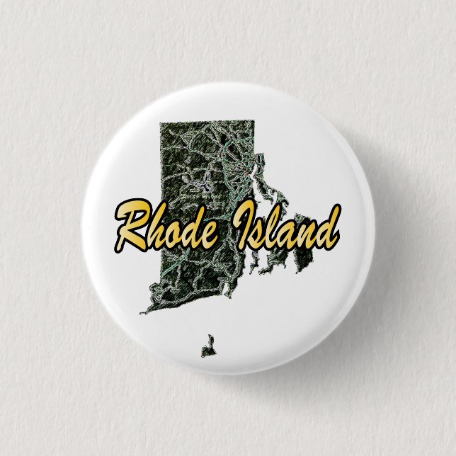 Rhode Island 1 Inch Round Button (Front)