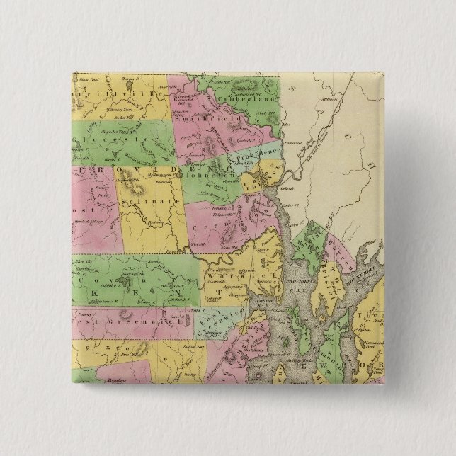 Rhode Island 3 2 Inch Square Button (Front)