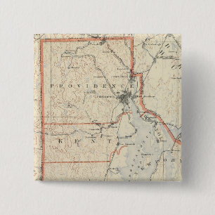 Rhode Island atlas 2 Inch Square Button