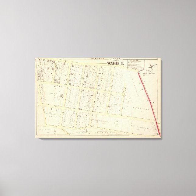 Rhode Island Atlas Map Canvas Print (Front)