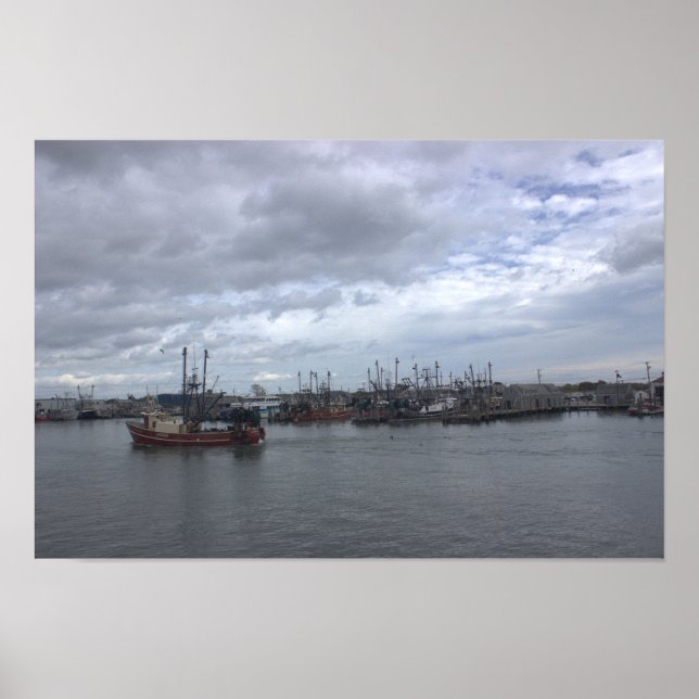 Rhode Island Boat Waterscape Poster (Devant)