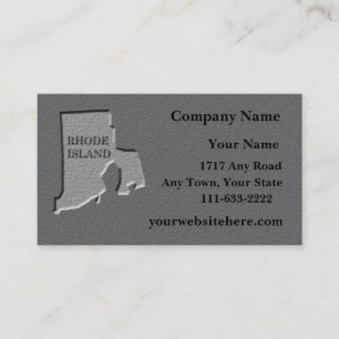 Rhode Island Business card  carved stone look