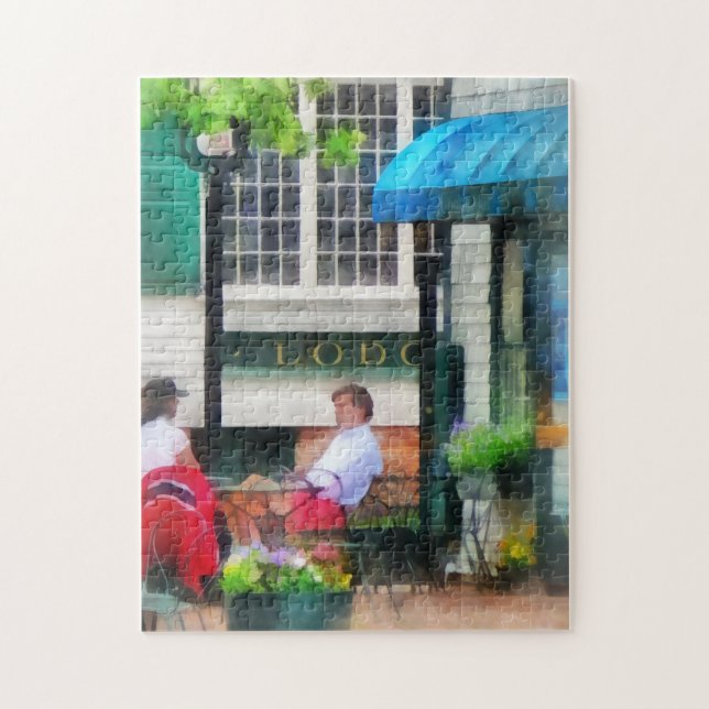 Rhode Island - Cafe Newport RI Jigsaw Puzzle (Vertical)