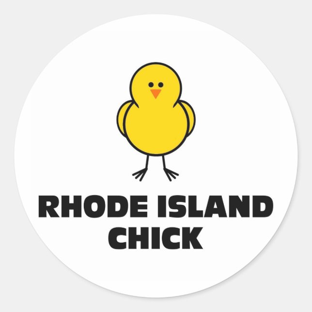 Rhode Island Chick Classic Round Sticker (Front)