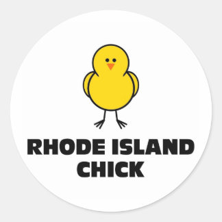 Rhode Island Chick Classic Round Sticker