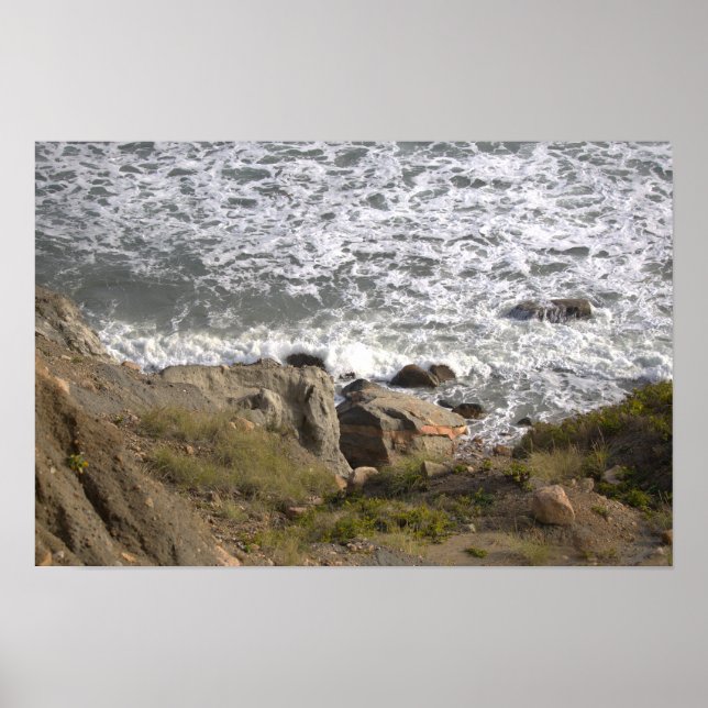 Rhode Island Cliffside Waterscape Poster (Front)
