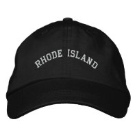 Rhode Island Embroidered Adjustable Cap Black