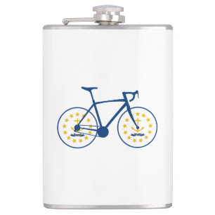 Rhode Island Flag Cycling Hip Flask