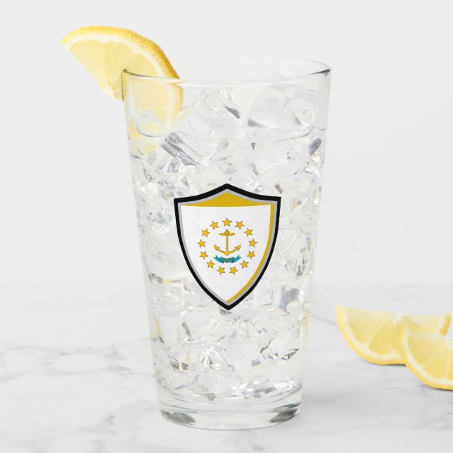 Rhode Island flag Glass (Front Ice)