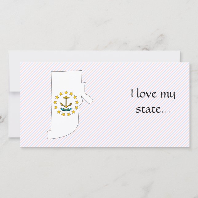 Rhode Island Flag Map (Front)