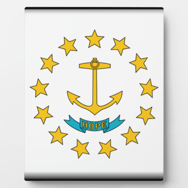 Rhode Island Flag Plaque (Front)