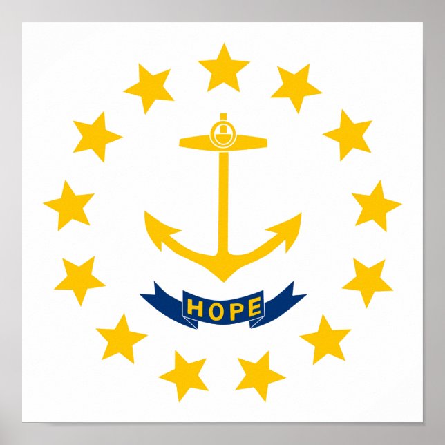 Rhode Island Flag Poster (Front)