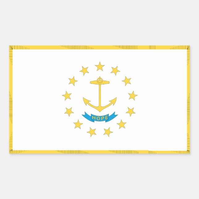 Rhode Island Flag Sticker (Front)