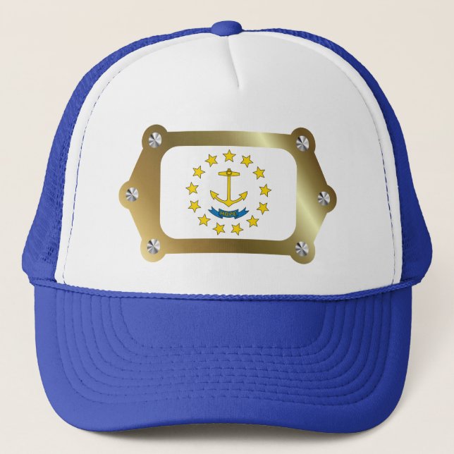 Rhode Island framed Flag Hat (Front)