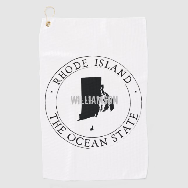 Rhode Island Golf Towel State Personalized (Front)