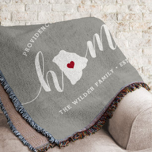 Rhode Island Home State Personalized Throw Blanket