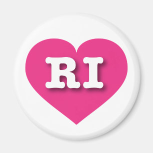Rhode Island Hot Pink Heart - I love RI Magnet