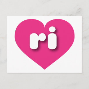 Rhode Island hot pink heart - I love ri Postcard
